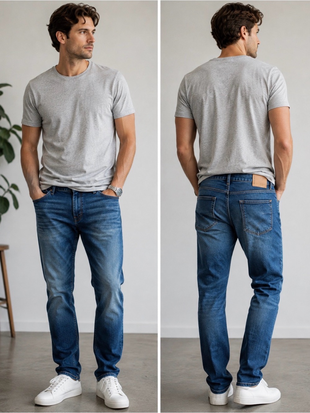 Frank and Oak Men's Dark Blue Denim Jeans - Tyler Skinny Fit